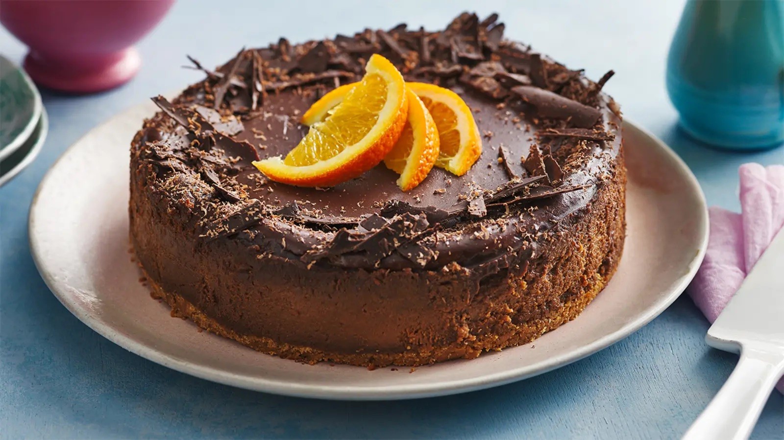 Chocolate Orange Baked Cheesecake
