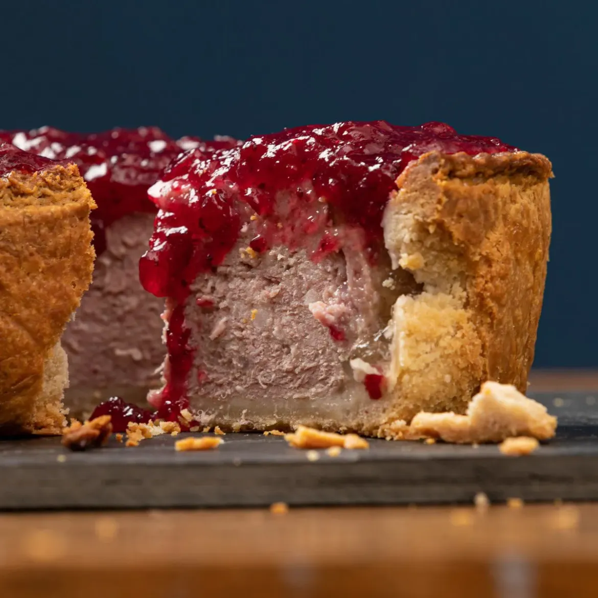 Festive Topped Pork Pie